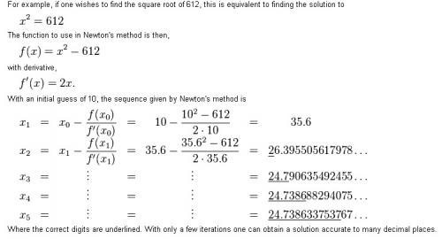Example of using Newton equation to compute sqaure root
newton-square-example.jpg

File Size (KB): 57.51 KB
Last Modified: November 28 2020 17:19:50
