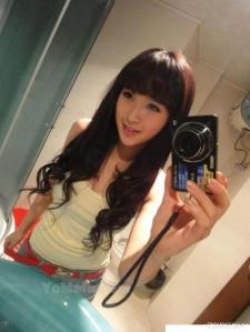My Korean girlfriend. I love her sweet smile and hair