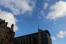 sheffield city hall blue sky