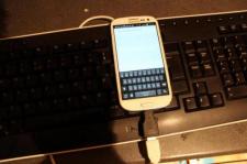 USB On-The-Go, using keyboard in Samsung Gallexy S3. works like a charm!