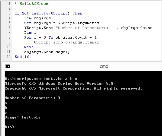 prose Brother scan Command Line Parameters in VBScript Windows Scripting Host | Algorithms,  Blockchain and Cloud