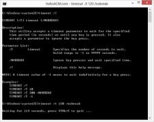 windows command line shell timeout utility to delay