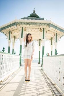 Seashore, white, highheel, mini dress